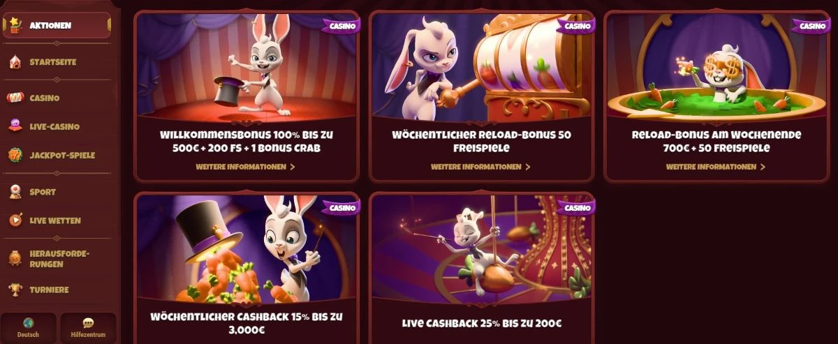 Magius Casino Wilkommensbonus