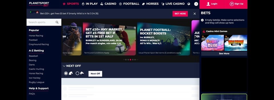 planetsportbet homepage