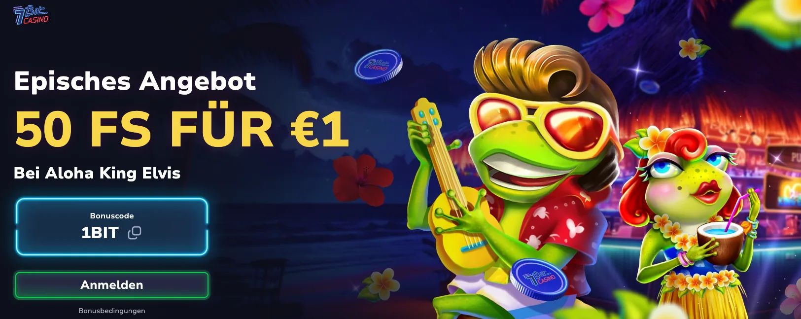 7bit Casino 50 Freispiele für 1 Euro