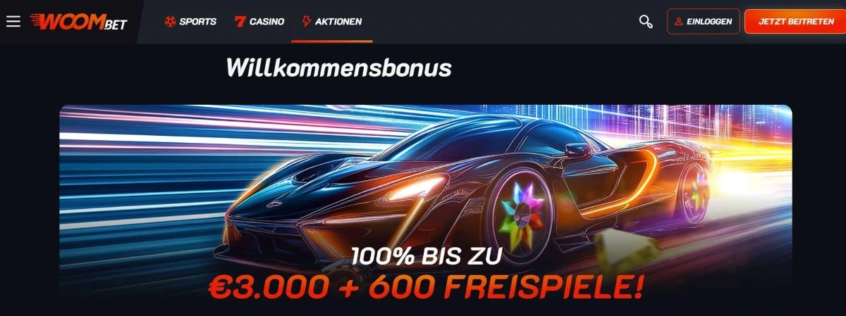 WOOM.BET Casino Willkommensbonus