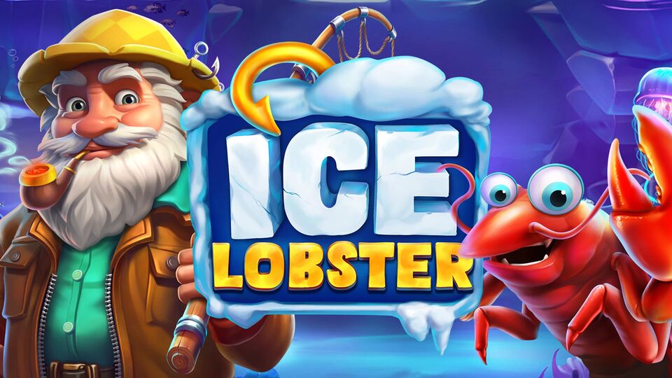 Ice Lobster logo with a fisherman type character and lobster