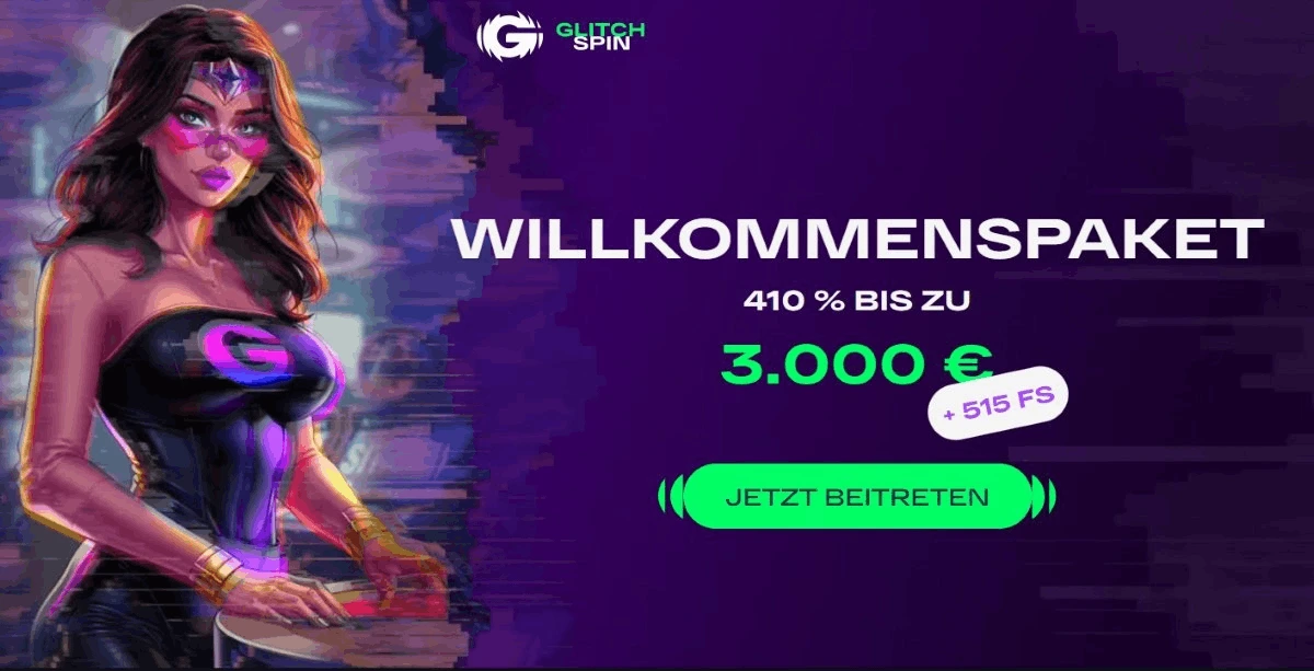 Glitch Spin Willkommenspaket 