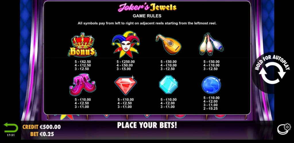 jokers jewels slot gameplay