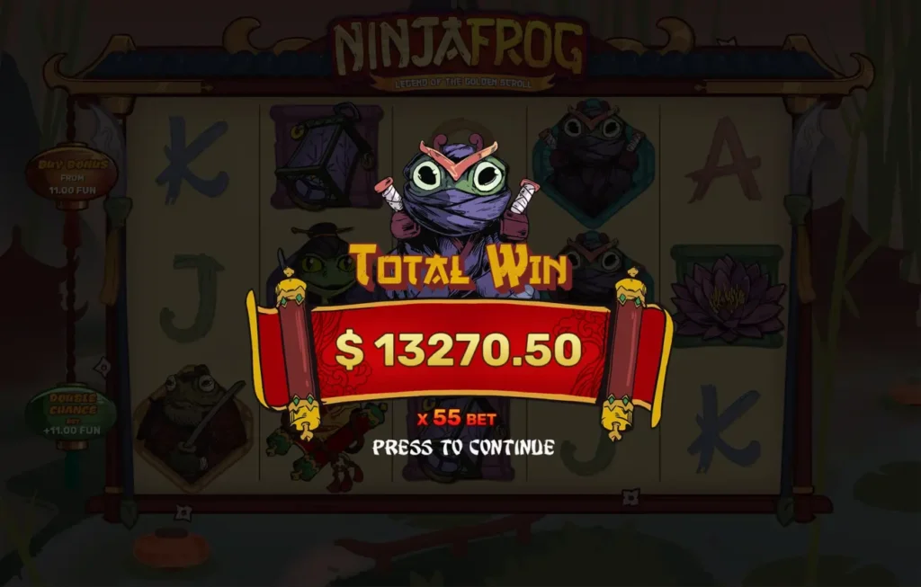 ninja frog big win image