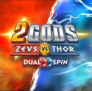 Logo image for 2 Gods Zeus Vs Thor Slot Logo