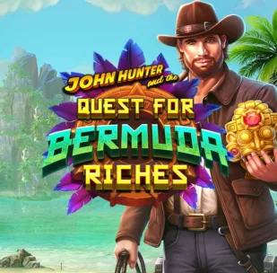 Logo image for John Hunter And The Quest For Bermuda Riches Slot Logo